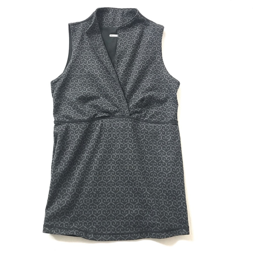 lululemon athletica Dark Gray Patterned Sleeveless Tank